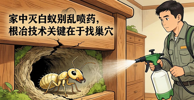 家中灭白蚁别乱喷药 根治技术关键在于找巢穴