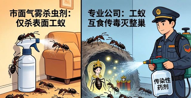 家里发现白蚁别乱喷药 专业师傅上门灭治才彻底